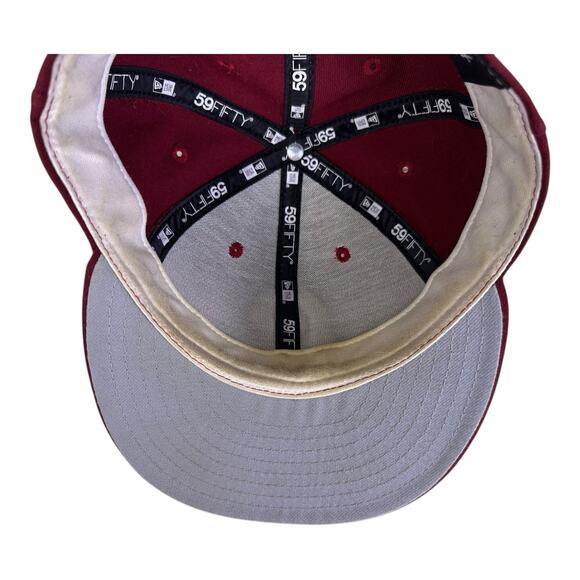 New Era 5950 Philadelphia Philles Old Logo Fitted Baseball Hat Cap 7 5/8 59fifty - Picture 9 of 10